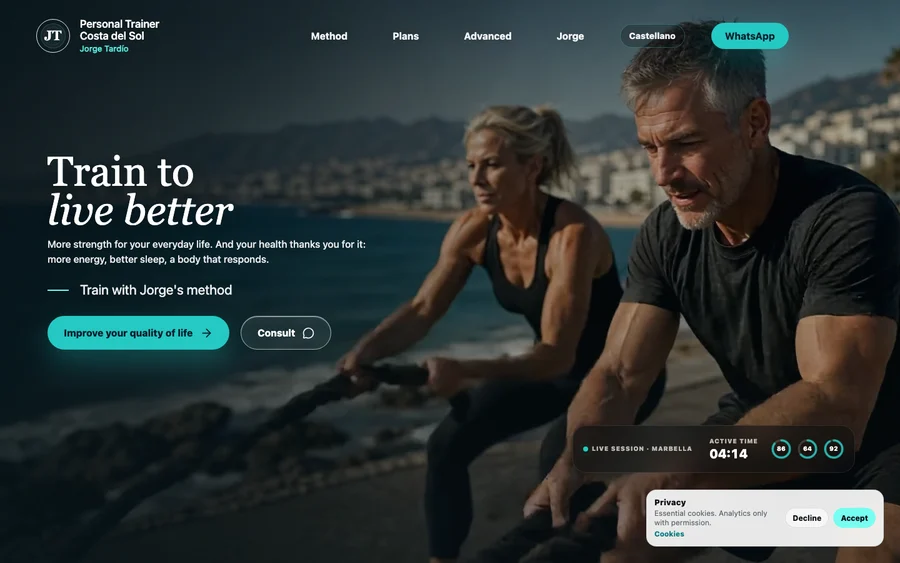 Personal Trainer Costa del Sol, current project cover