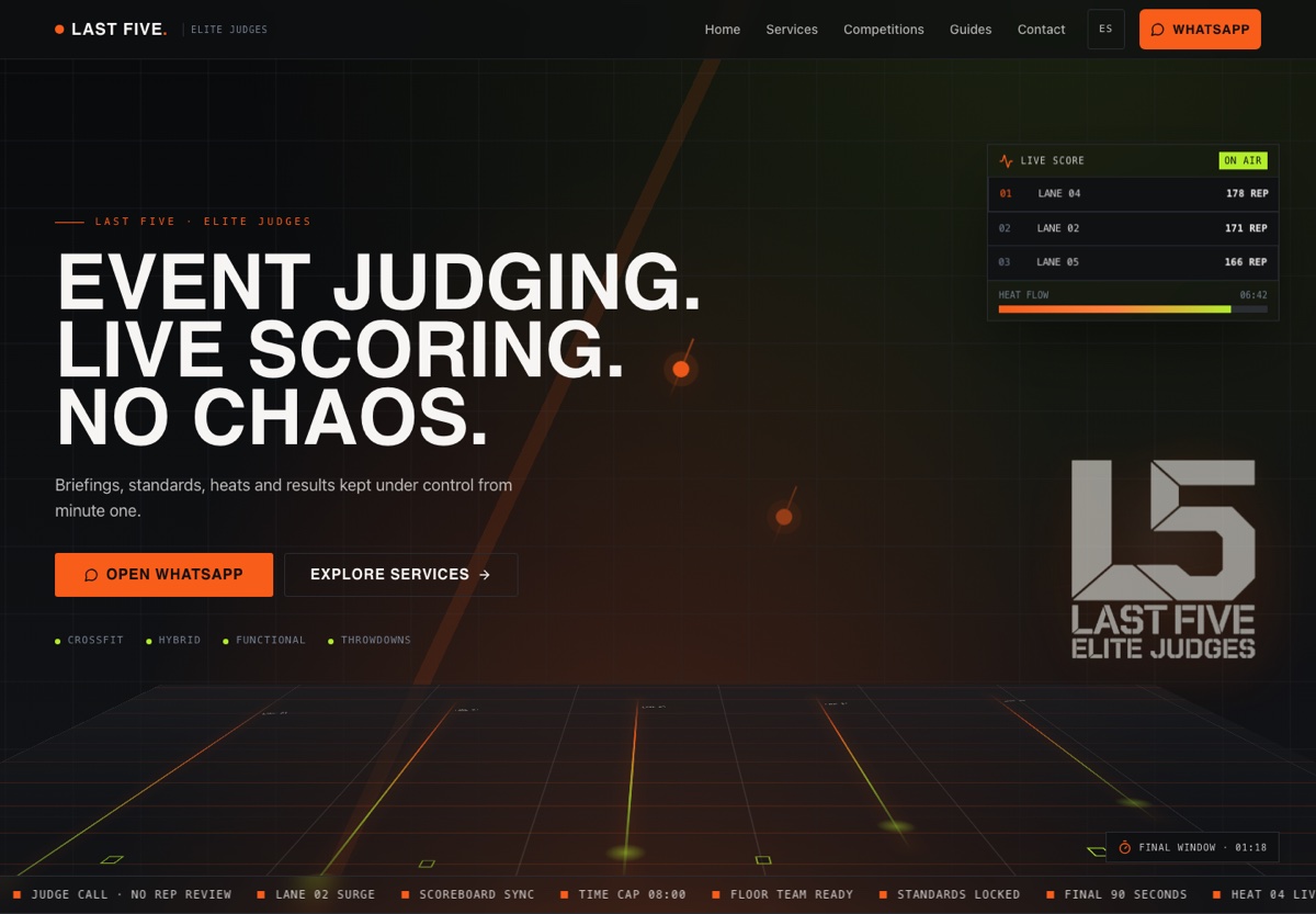 Last Five, live website screenshot